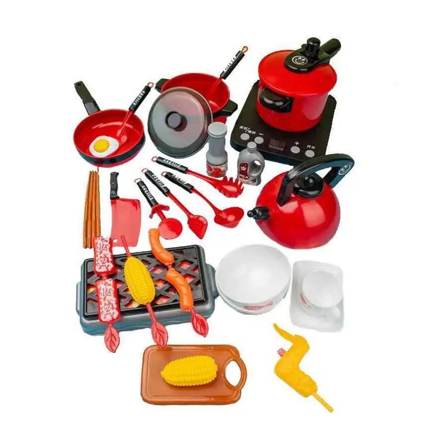 Ambalaj frontal Woopie Happy Kitchen cu 36 piese, accesorii de bucătărie și recomandare 3+