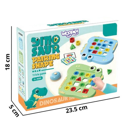 Ambalaj Woopie Dino Saur Pairing Shape cu dimensiuni aproximative 23,5 x 18 x 5 cm.