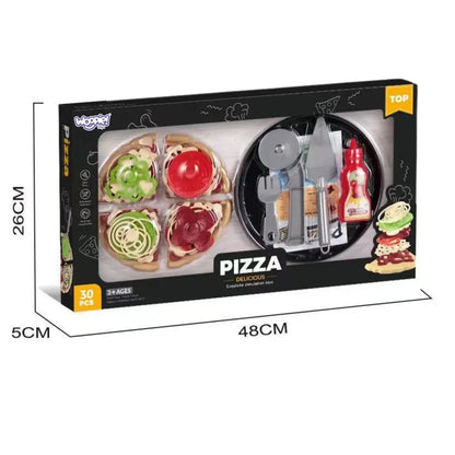 Ambalaj Woopie Pizza Delicious, set de 30 piese, cu recomandare 3+ ani și dimensiuni 48 x 26 x 5 cm.