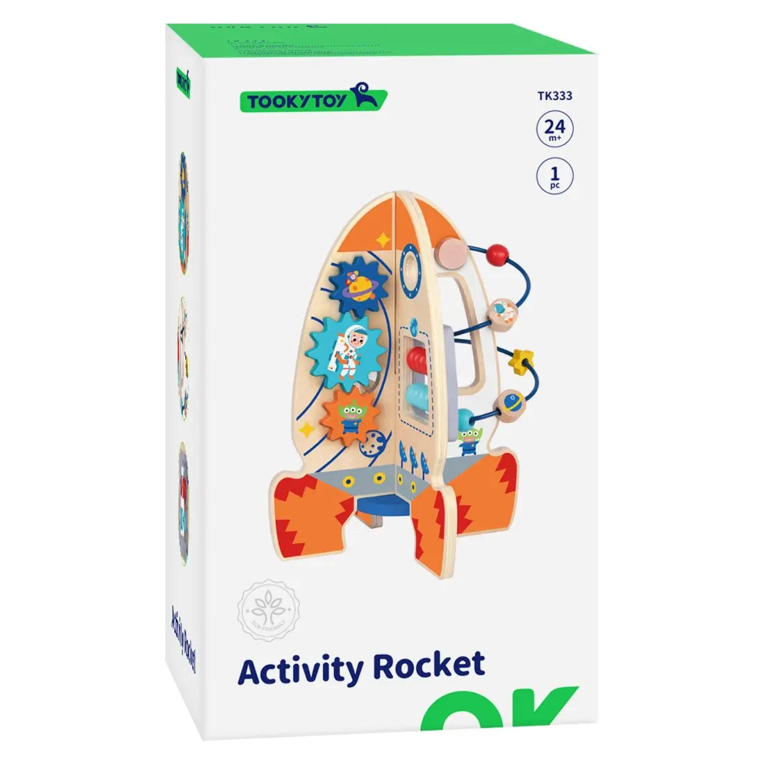 Ambalaj Tooky Toy Activity Rocket TK333, cu marcaj 24m+ si imaginea rachetei educative.