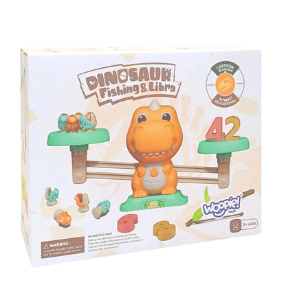 Ambalaj Woopie Dinosaur Fishing & Libra pentru joc educativ cu balanță, 3+ ani.