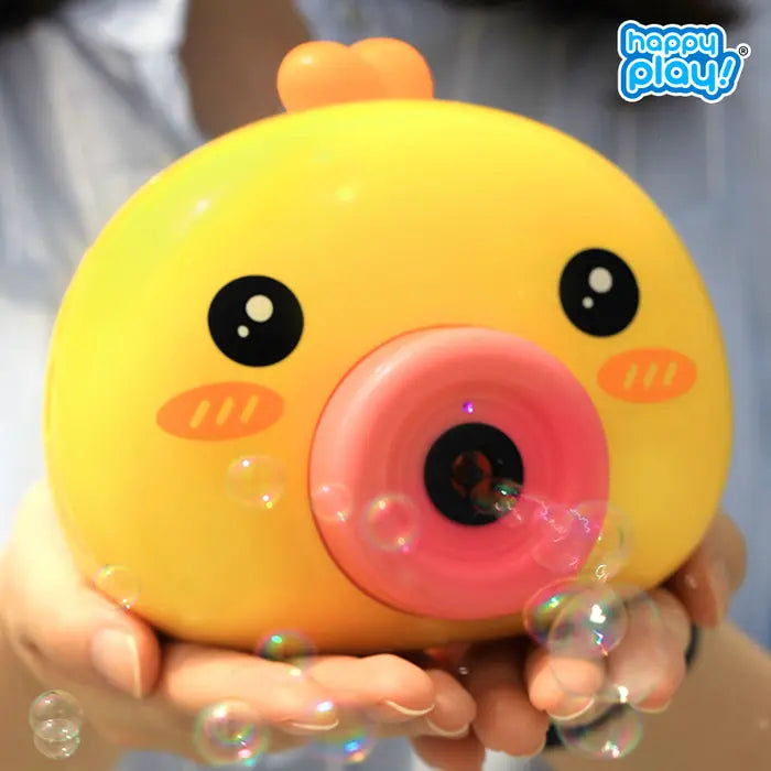 Aparat de facut bule Woopie Puisor Happy Play, cu bule si efect luminos la duza.