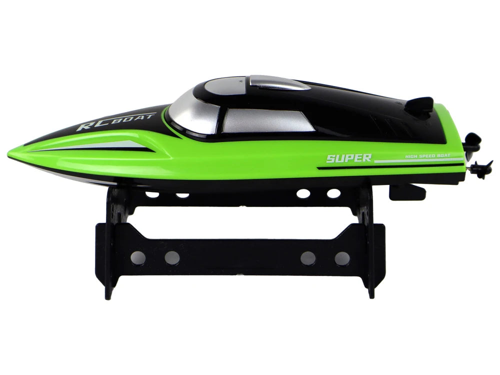 Barcă RC 2.4 GHz pentru joacă în aer liber, piscină și lac.