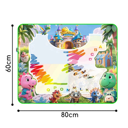 Imagine cu dimensiunile covorașului Woopie de pictat cu apă, aproximativ 80 x 60 cm.