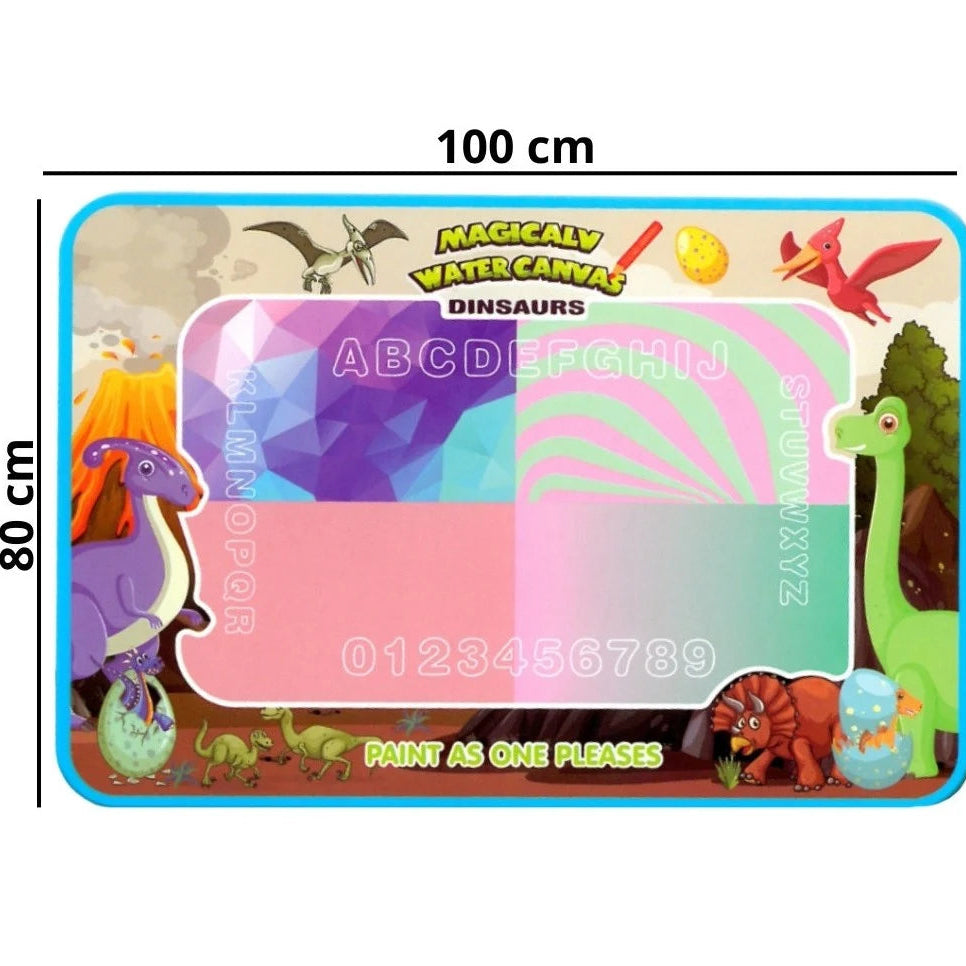 Imagine cu dimensiunile covorașului Woopie XXL pentru pictat cu apă, 100 x 80 cm.