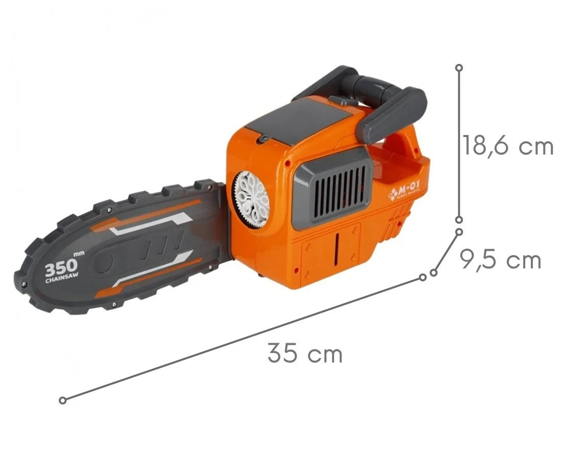 Dimensiuni pentru aparatul de baloane Woopie tip drujbă: 35 cm lungime.