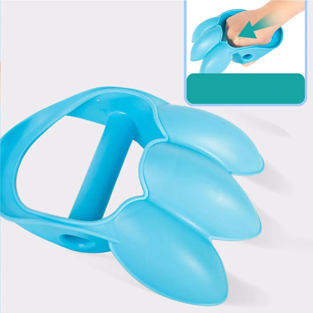 Gheare pentru nisip Woopie cu mâner albastru, accesoriu pentru săpat și modelat în nisip.