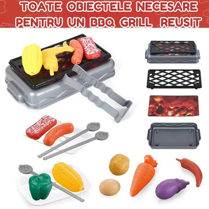Infografic în română cu plita de inducție Woopie Happy Kitchen, lumini, sunete și baterii