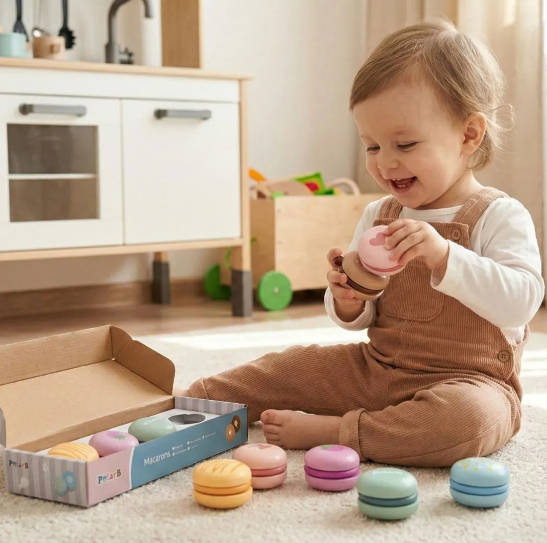Macarons colorați, pași mici coordonați
