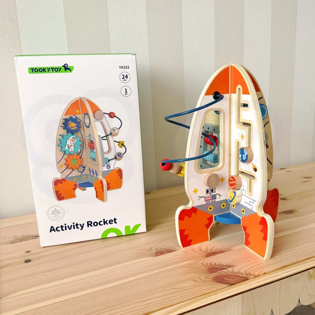 Racheta educativa Tooky Toy Activity Rocket langa ambalajul original, cod TK333.