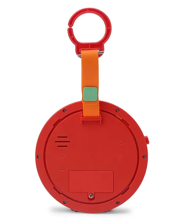 Spatele bufniței interactive Lean Toys, cu agățătoare și compartiment pentru baterii.
