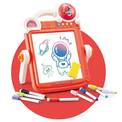 Partea de desen a tablei Woopie cu card reutilizabil și suprafață care se poate șterge.